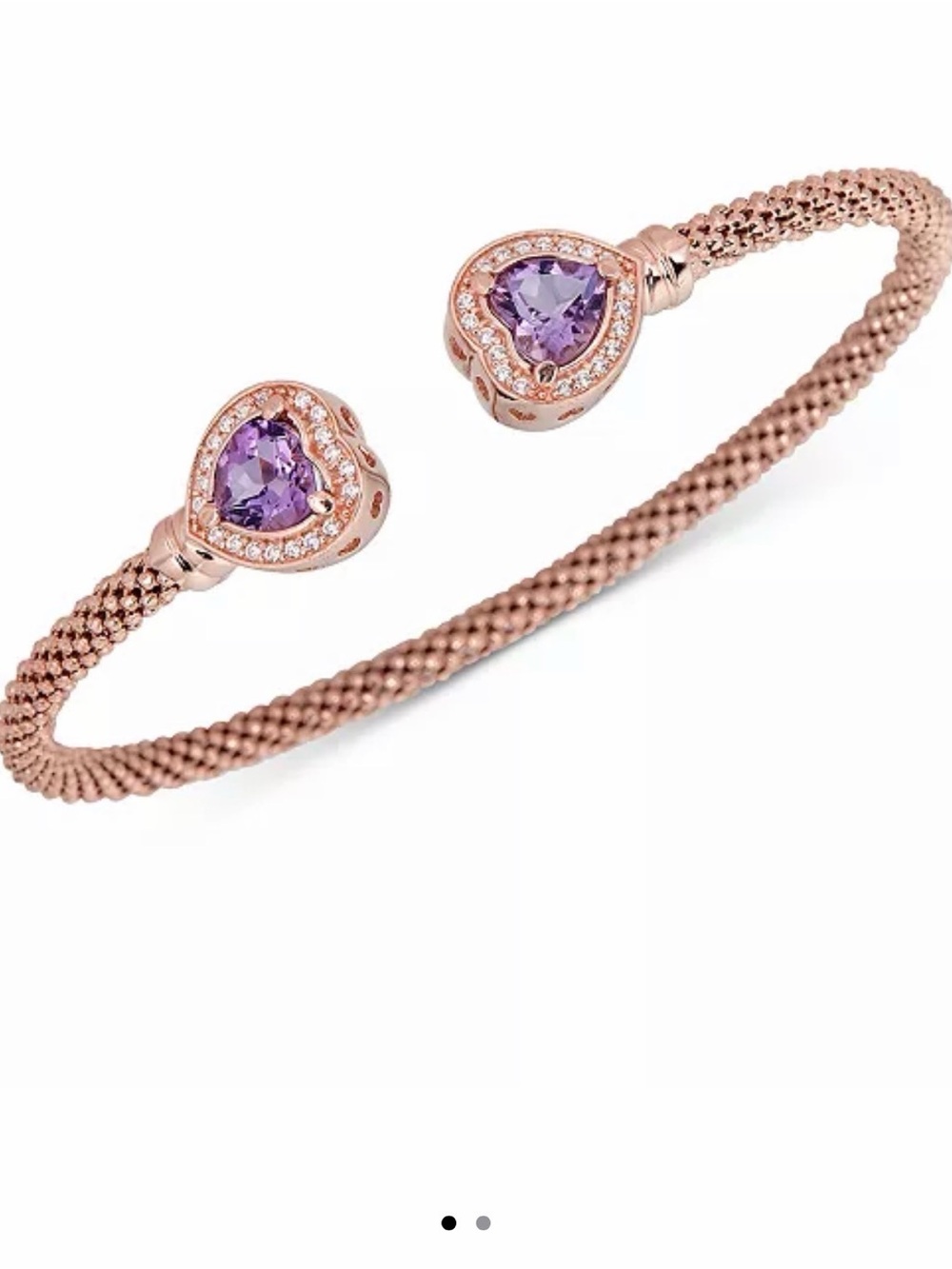 Macy’s Rose Gold and Amethyst Bracelet